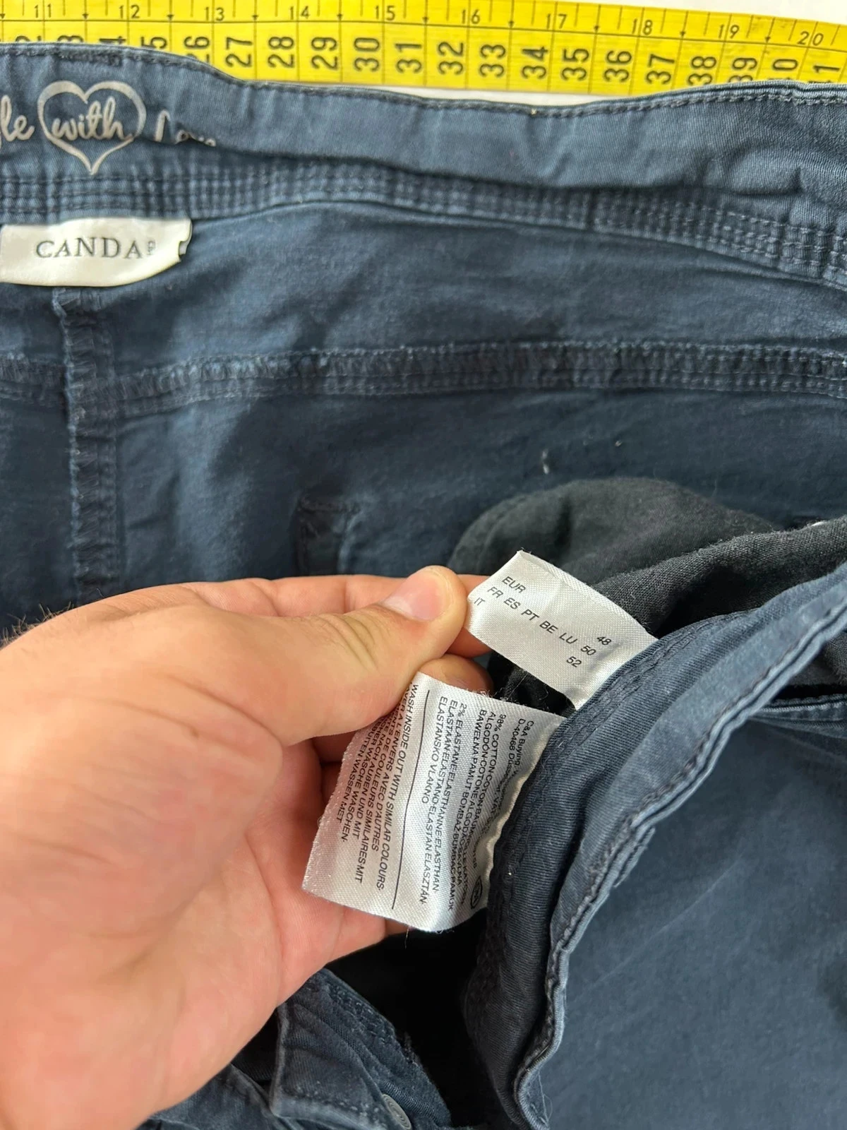 Rechte marineblauwe jeans Canda – photo 12